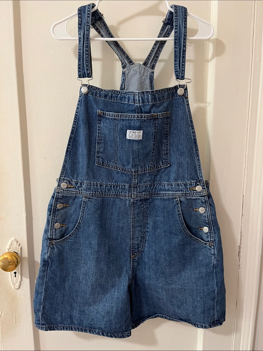 Levi Strauss Denim Short Overalls - Blue